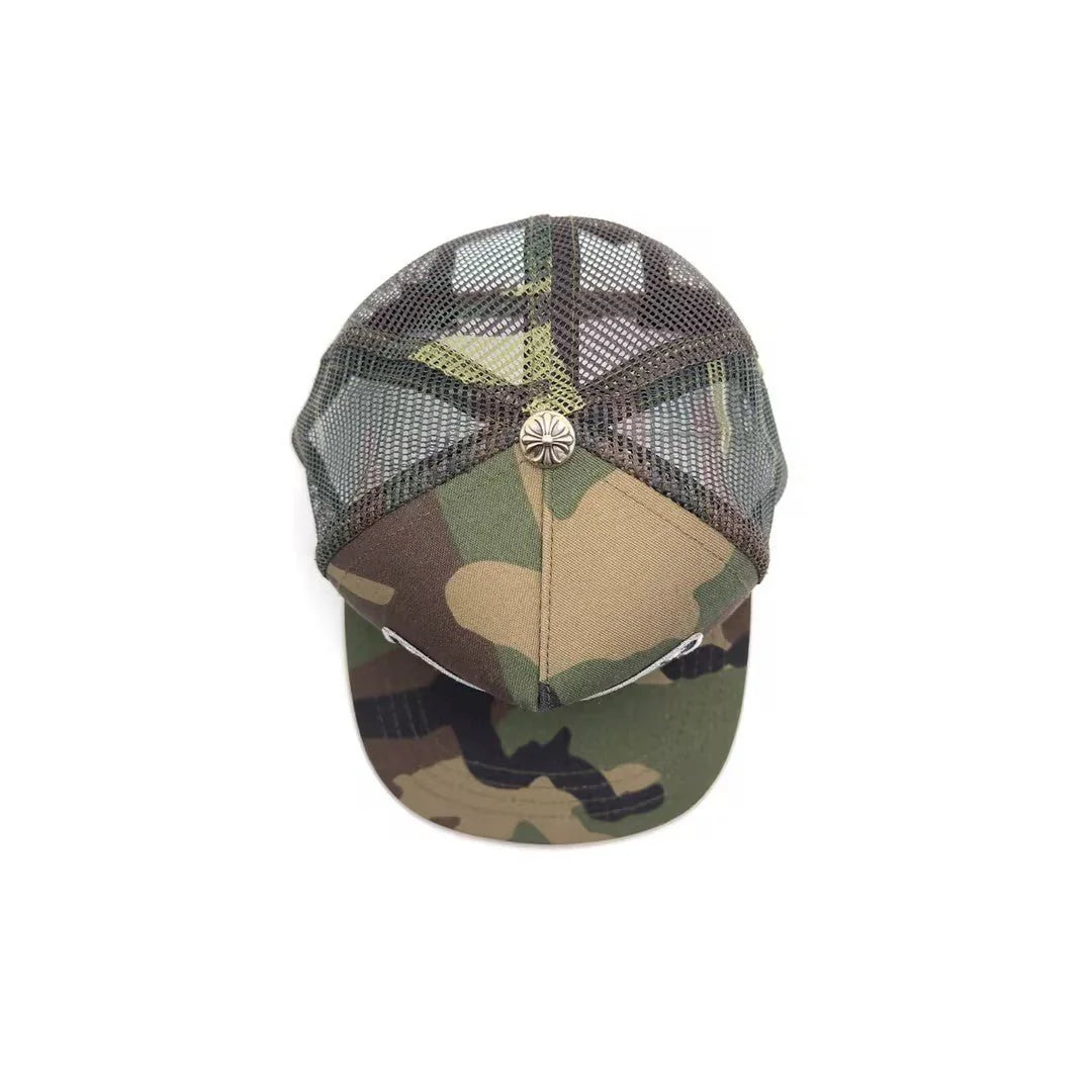 Chrome hearts camouflage trucker cap