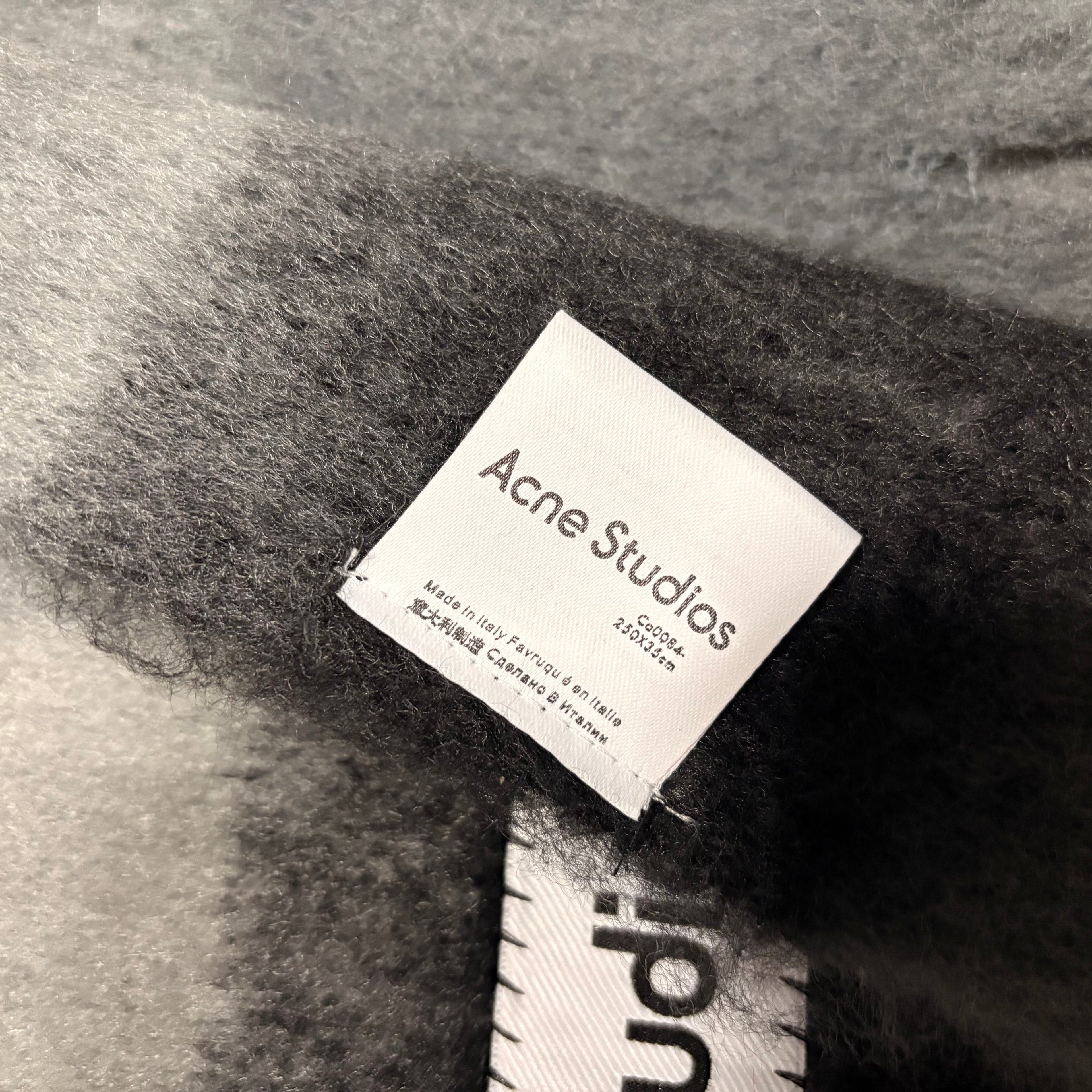 Acne studios MOHAIR SCARF Black/Grey/Dark Grey