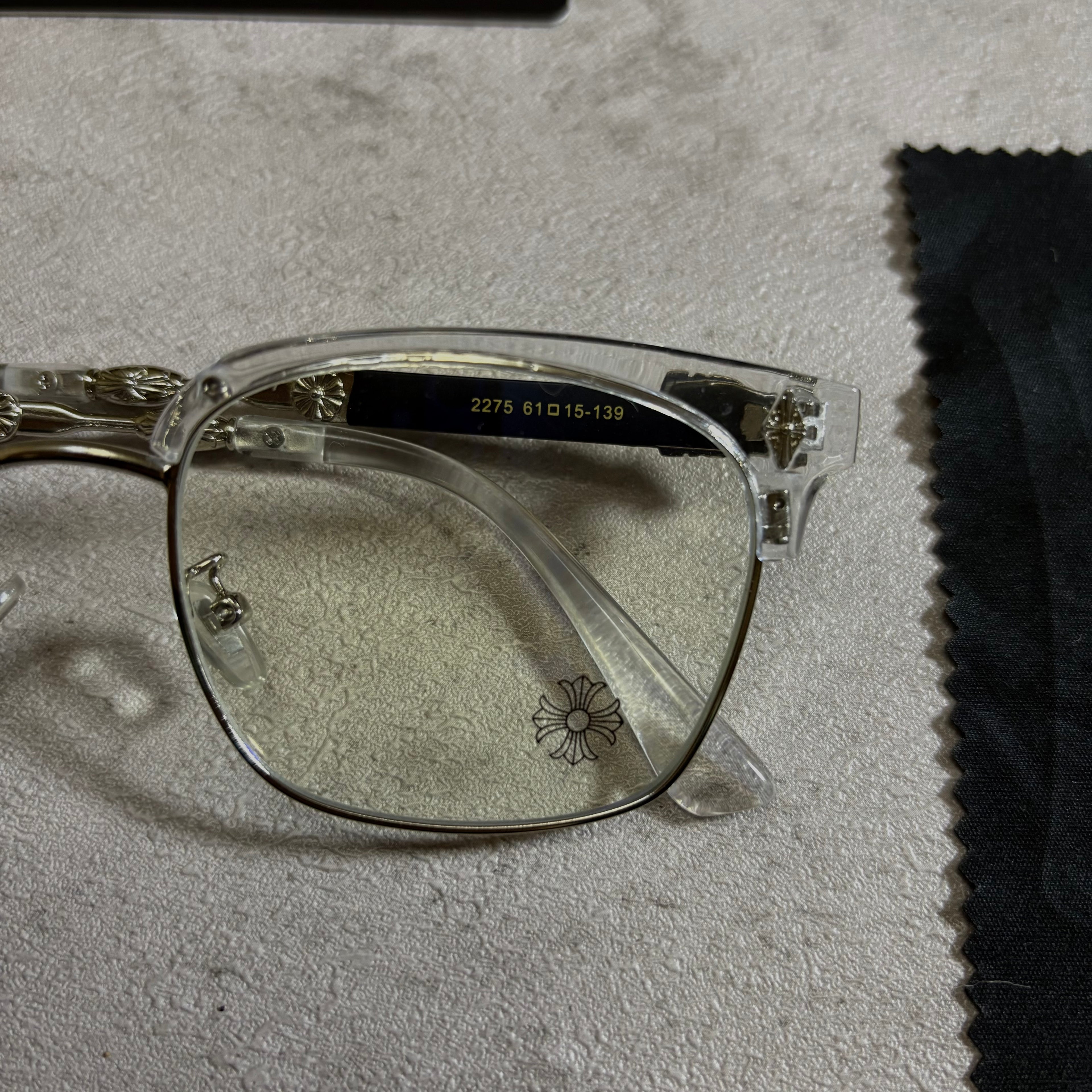 Chrome Hearts Glasses Frameless transparent
