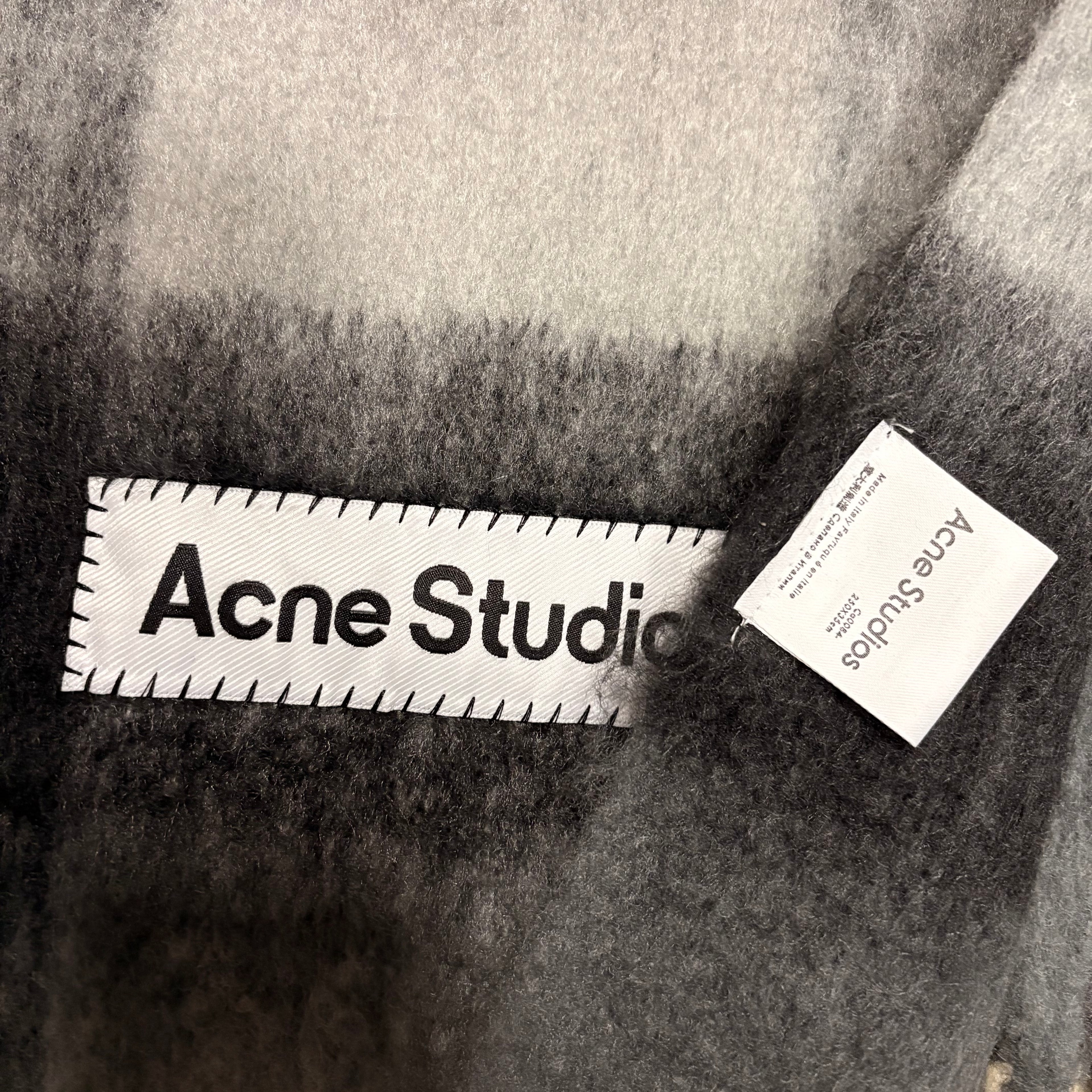 Acne studios MOHAIR SCARF Black/Grey/Dark Grey