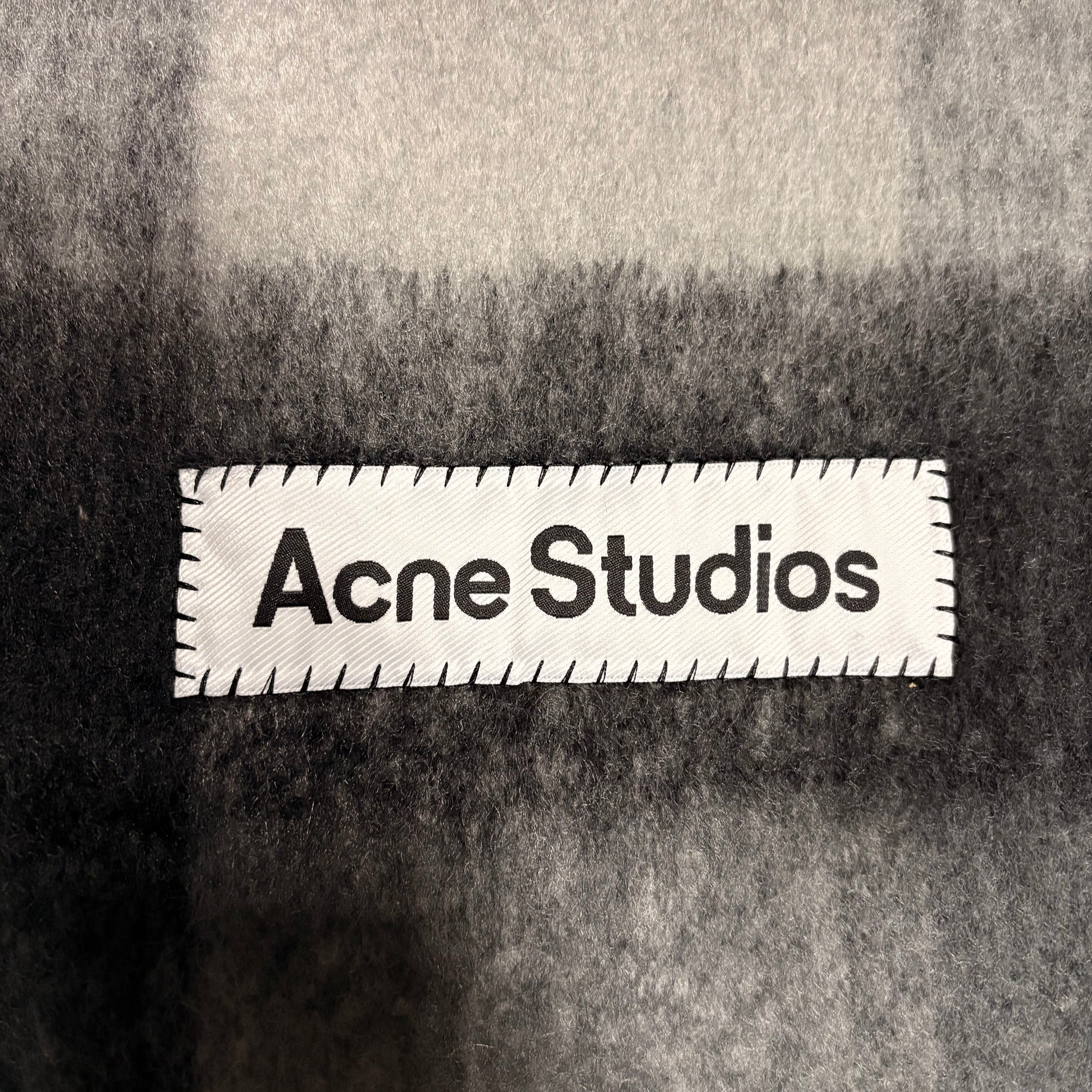 Acne studios MOHAIR SCARF Black/Grey/Dark Grey