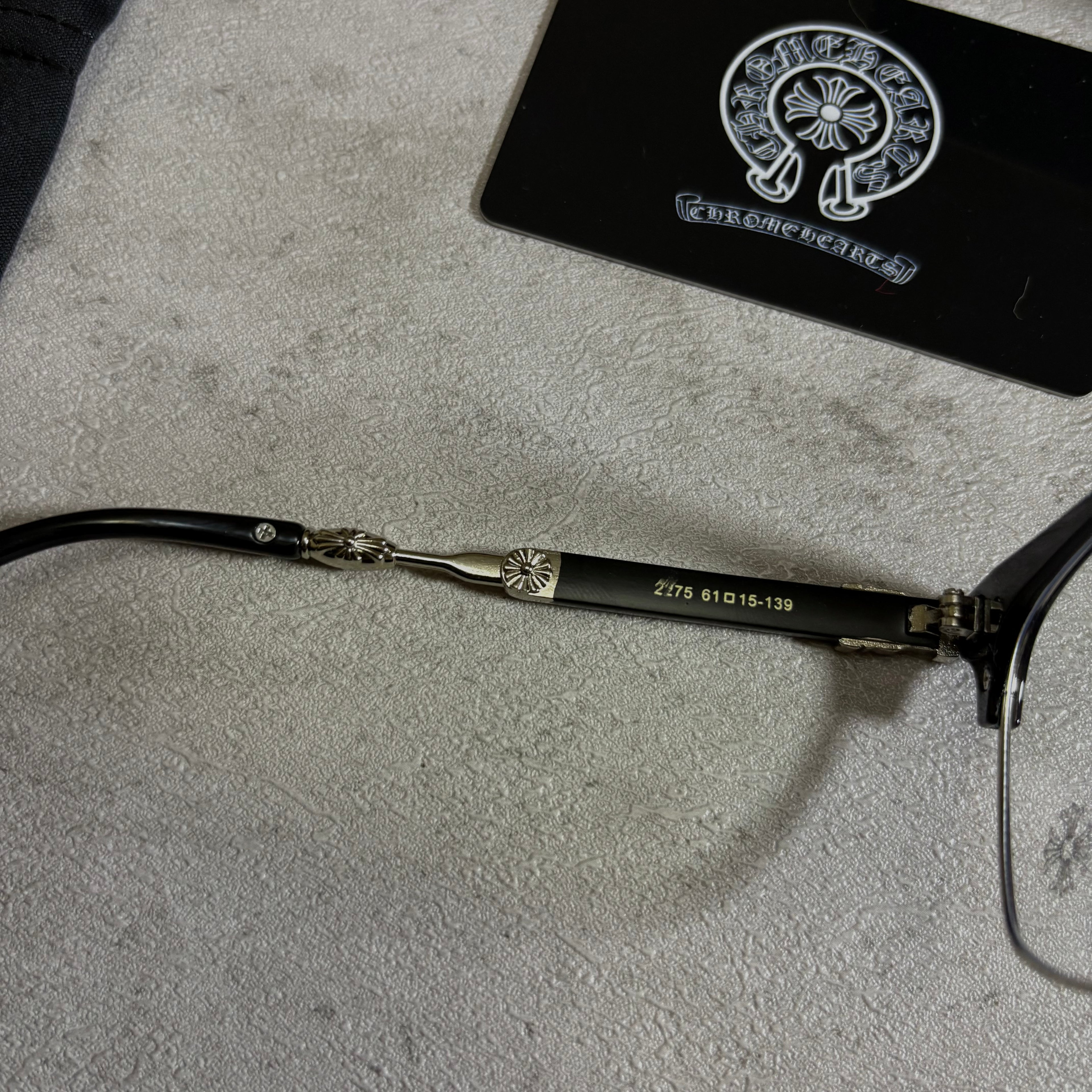Chrome Hearts Glasses Frameless black
