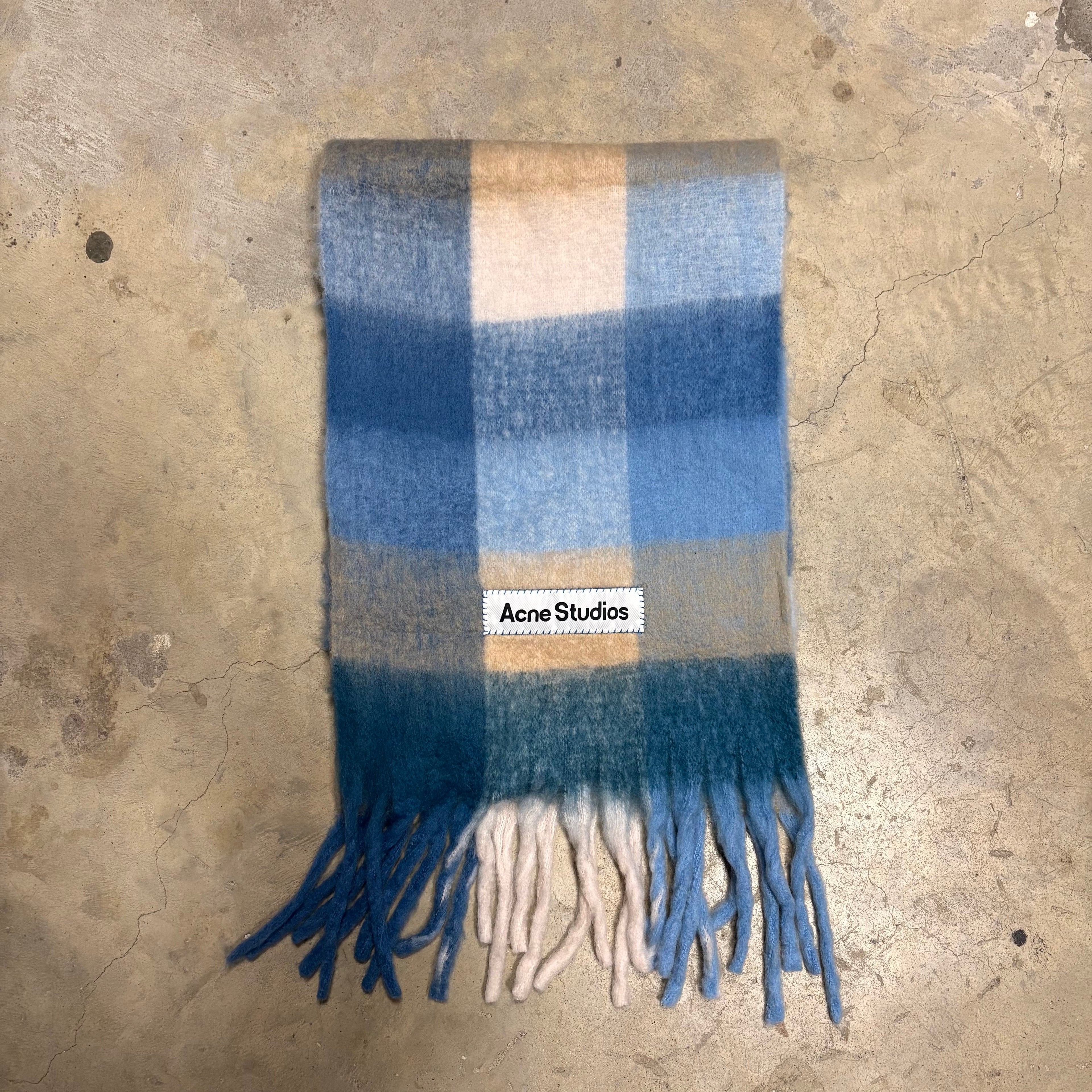 Acne studios MOHAIR SCARF pastel blue/beige