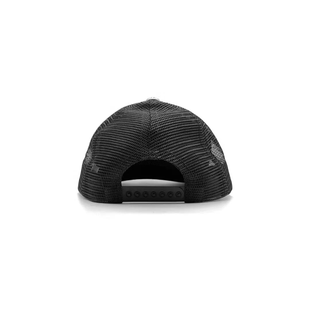 Chrome hearts black trucker cap