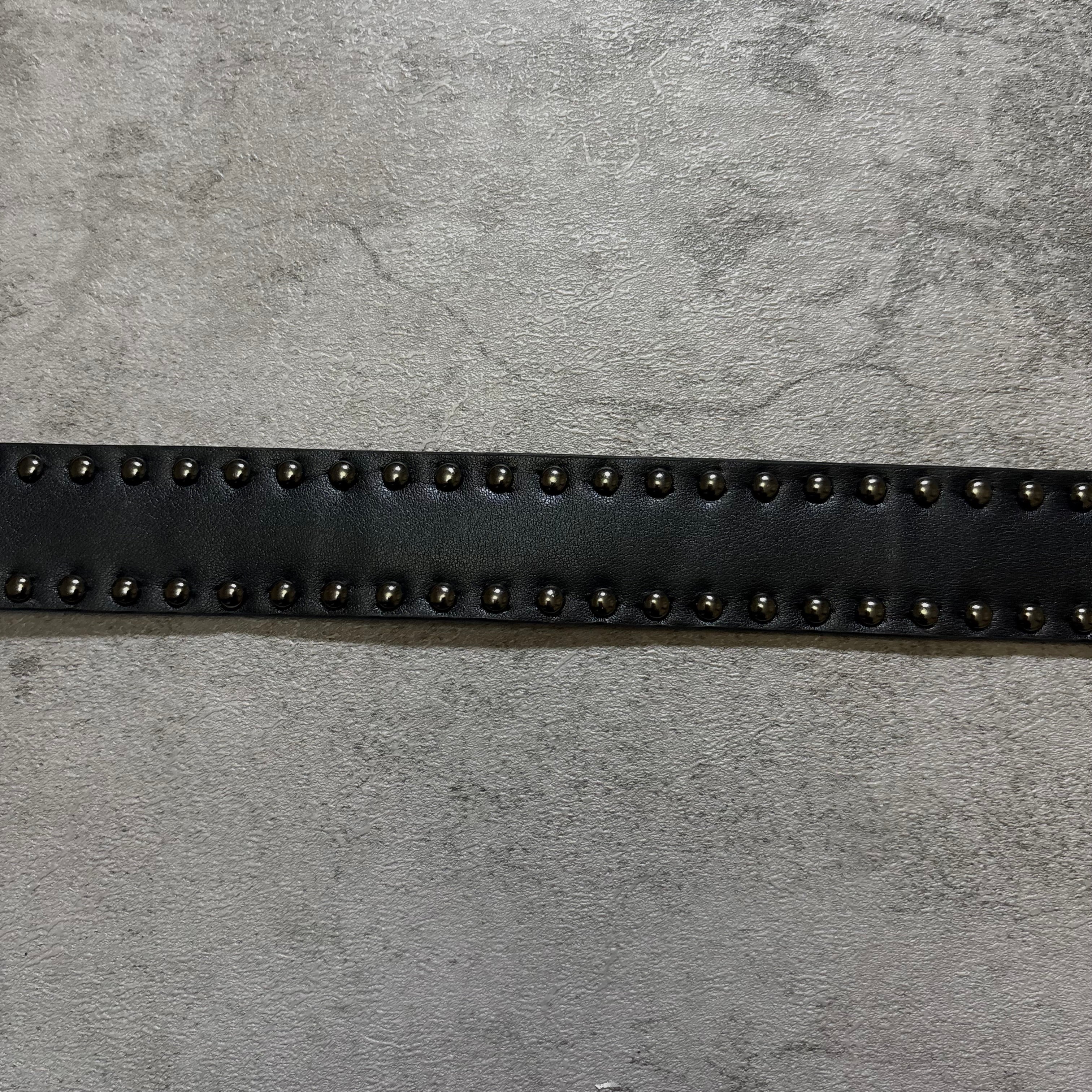 Chrome Hearts leather belt black