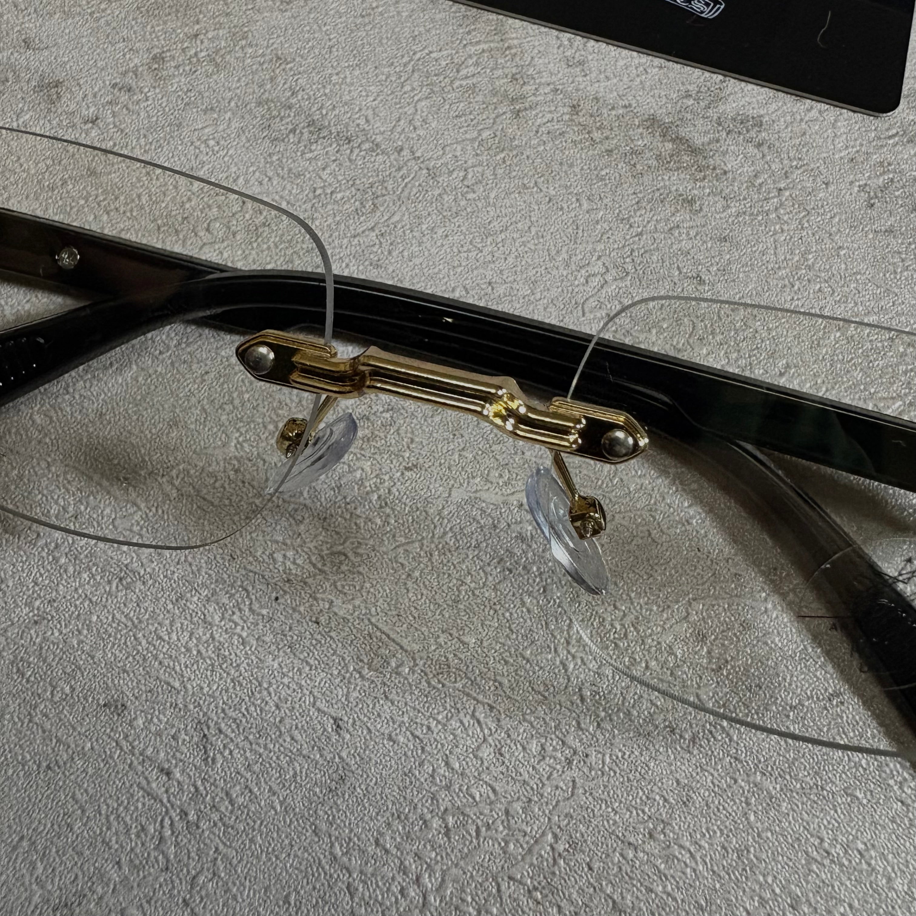 Chrome Hearts Deep II rimless Glasses black and gold