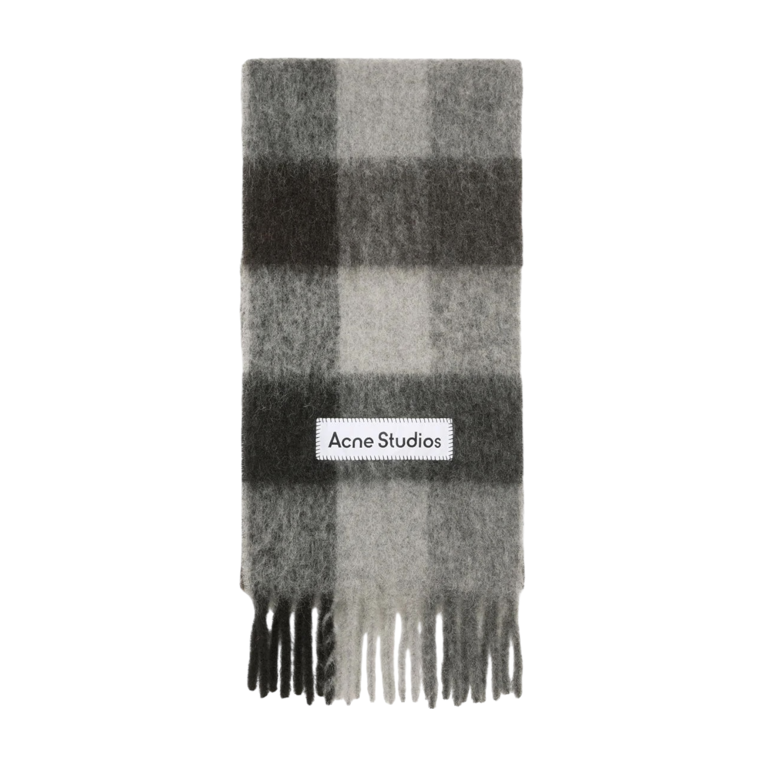 Acne studios MOHAIR SCARF Black/Grey/Dark Grey