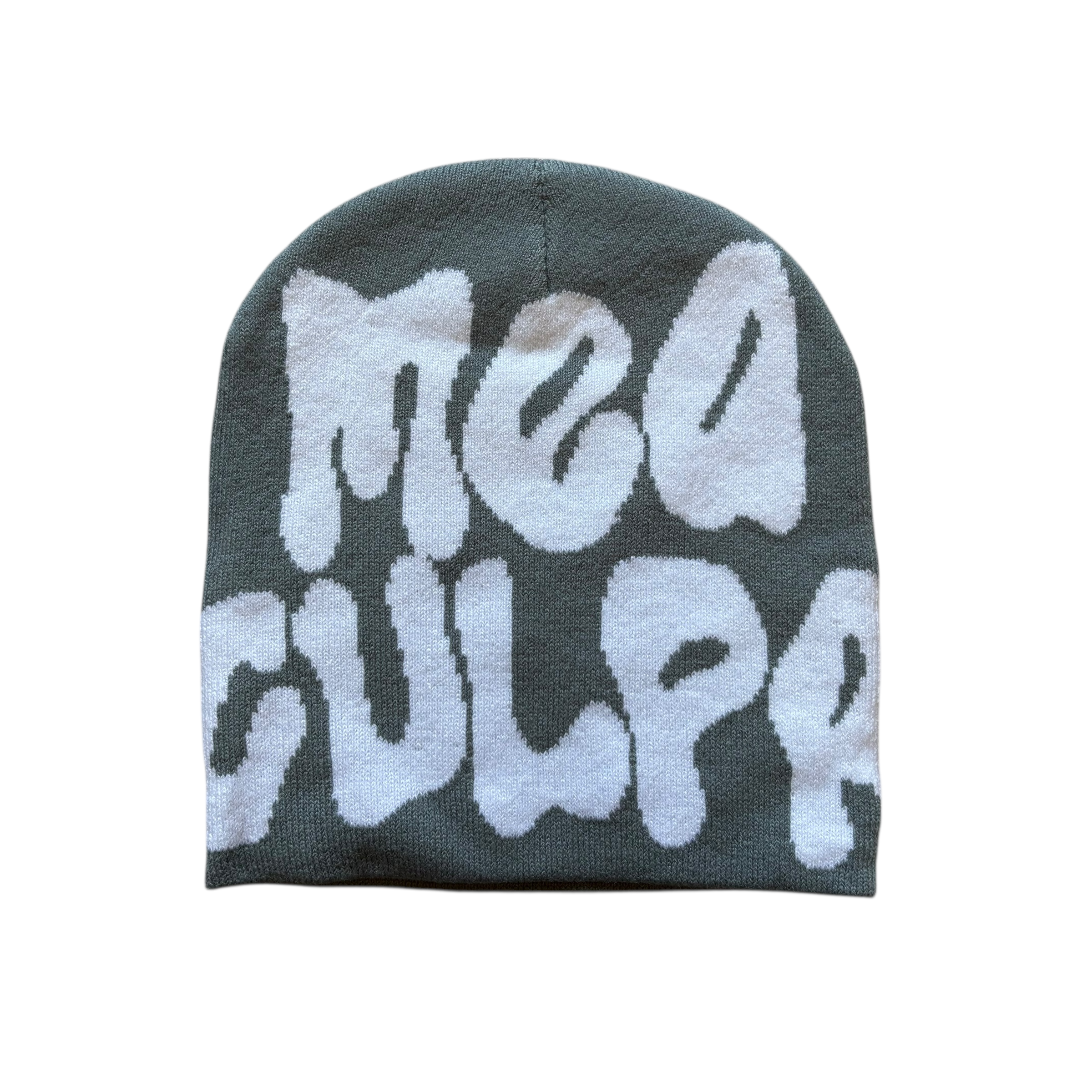 MEA CULPA BEANIE gray and white
