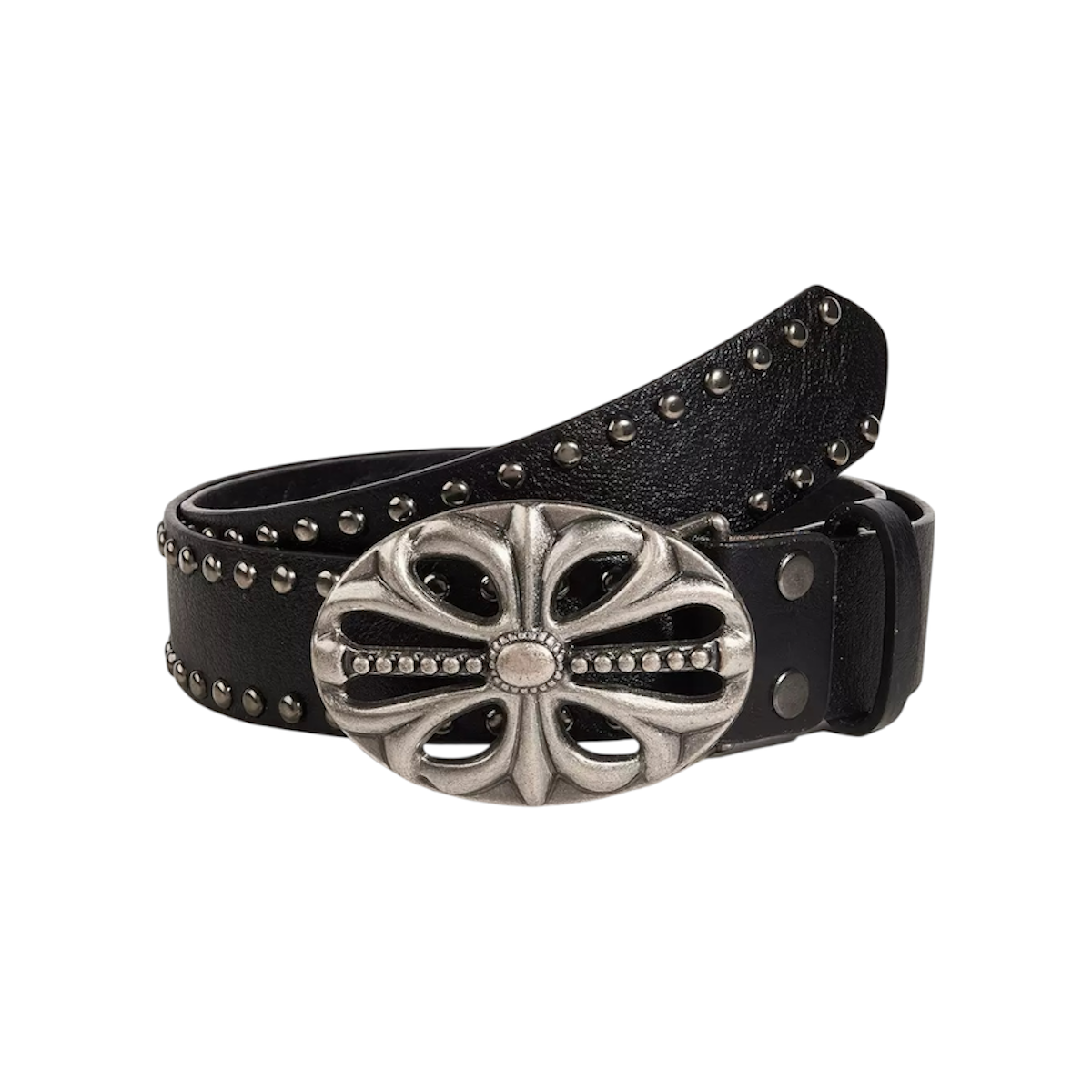 Chrome Hearts leather belt black