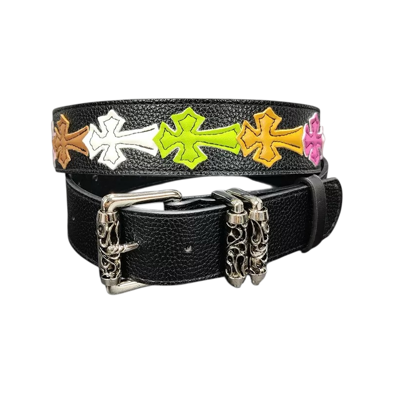 Chrome Hearts multi cross belt black
