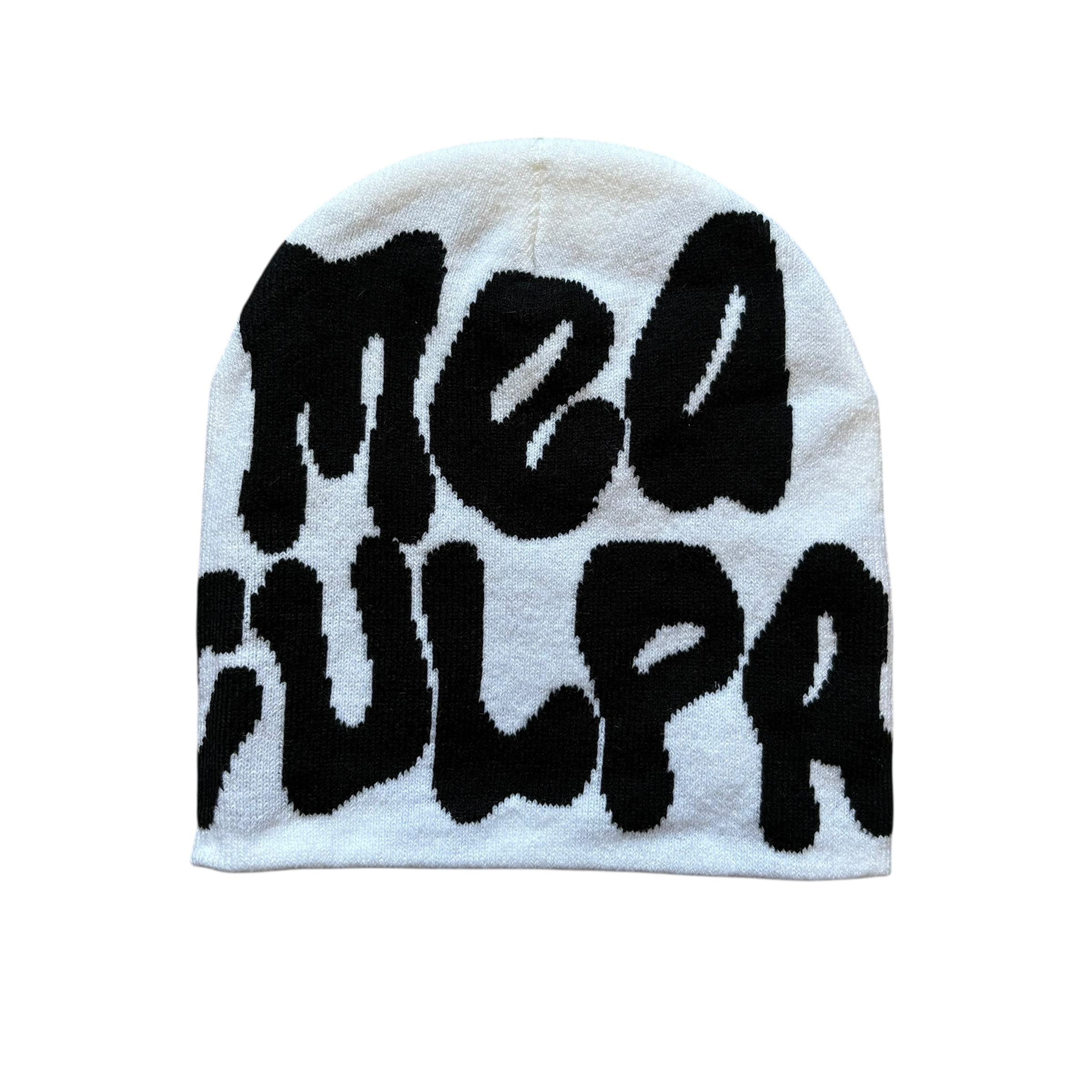 MEA CULPA BEANIE white and black